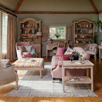 Smokey Blue Fleur de Lis Kilim - Hand-woven Kilim