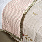 Rose Rustic Linen Quilt