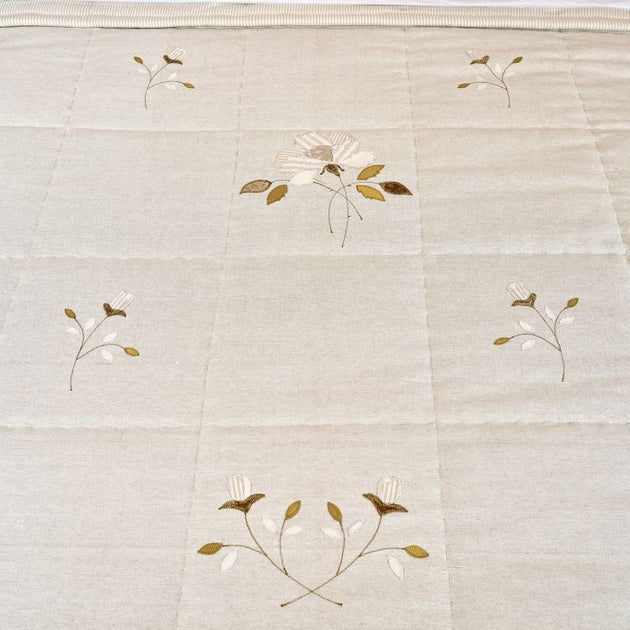 Grey Rose Cotton Quilt