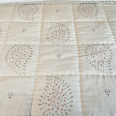 Smokey Blue Embroidered Malathi Quilt