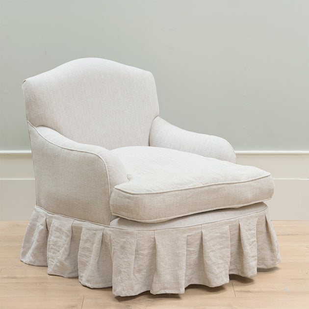 Lydia Chair - Box pleated skirt