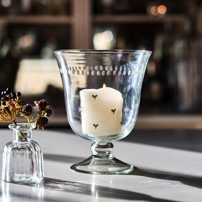 Small Hand-engraved Hurricane Vase