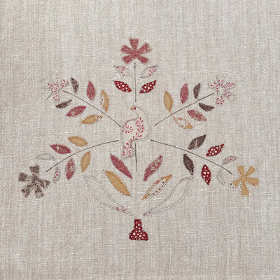 Freja - Embroidered Rustic Linen 3m Panel - 151