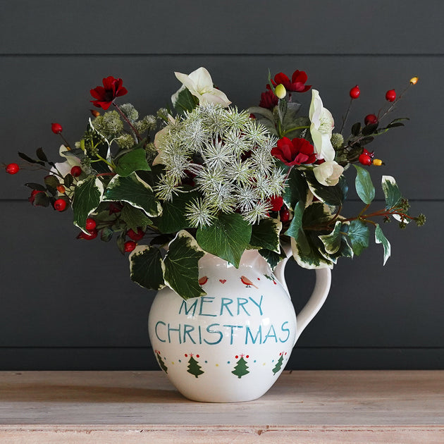 Bunch of Christmas Frosted Stems with Ivy & Berries FB51