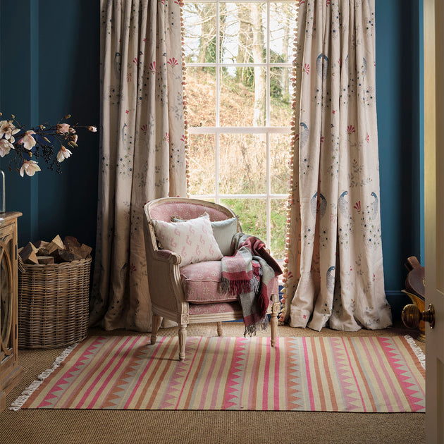 Blue Biarritz - Hand-woven Wool Kilim