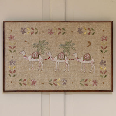 Camel Train Framed Wall Hanging