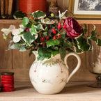 Christmas Medium Round Jug with Swags & Hares