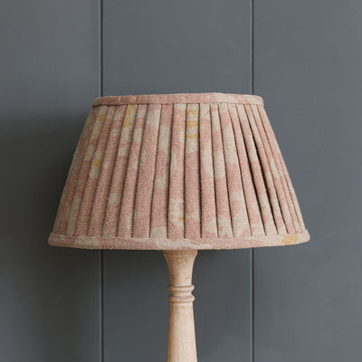 Dusky Pink Natasha Pleated Linen Lampshade