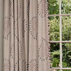 145 - Charcoal Embroidered Malathi  Linen - Roll Ends