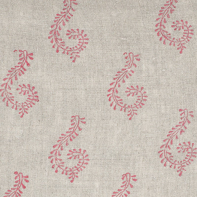 Hand-printed Red Shalini Linen – 323