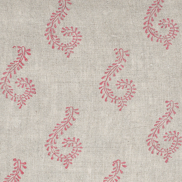Hand-printed Red Shalini Linen – 323