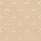 Wheat Ivory Leaf Wallpaper