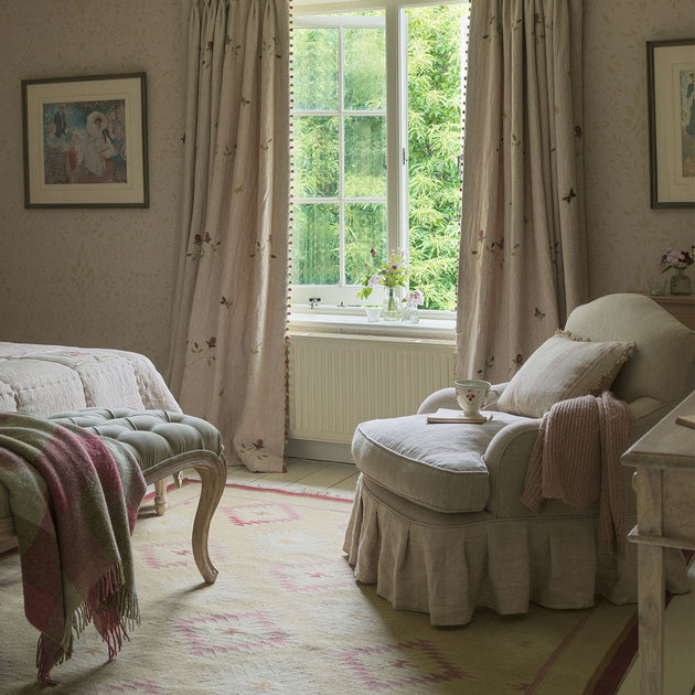 Lydia Chair - Box pleated skirt