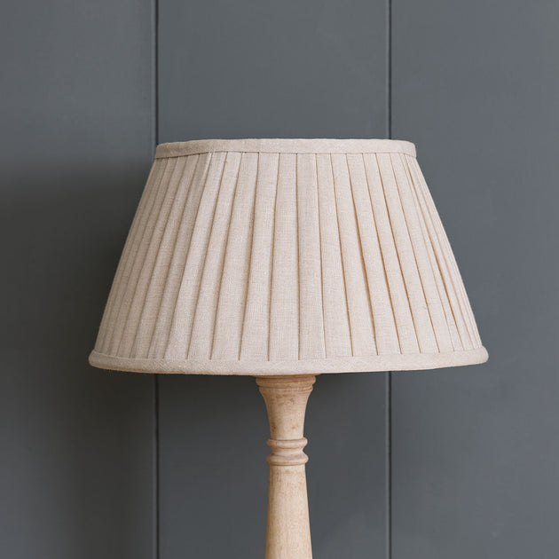 Natural Linen Pleated Lampshade