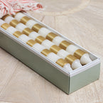 Gold Thick Stripe Hand-painted Candle