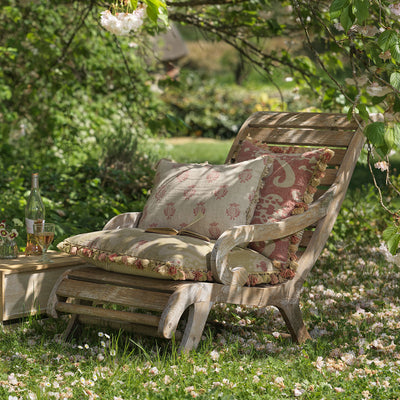 Red Earth Sacha Rustic Linen Cushion with Tassels