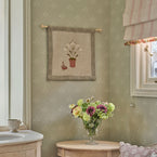 Celadon Ivory Leaf Wallpaper