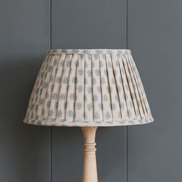 Sail Blue Nina Pleated Linen Lampshade