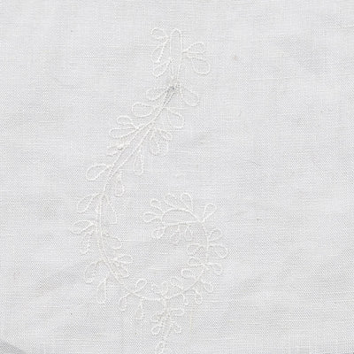 White Large Shalini Shadow Embroidered Linen Voile – 423