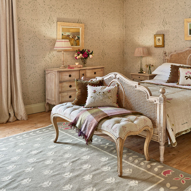 Smokey Blue Tulip - Hand-woven Wool Kilim