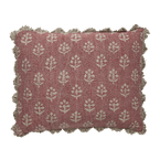Russet Red Megha Rustic Linen Cushion