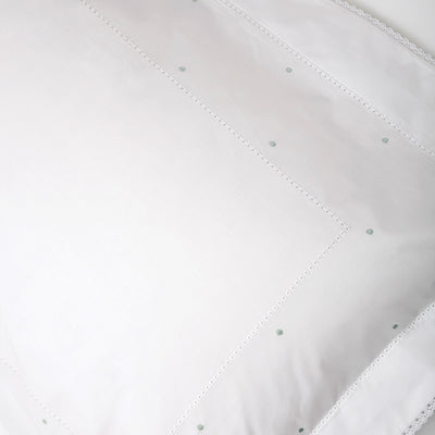 Oxford Pillowcase Duck Egg Spot