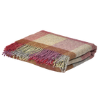 Rose Violet Harlequin Shetland Wool Throw