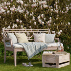 Bench Cushion - Charcoal Gustavian Stripe