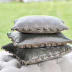 Smokey Blue Moonflower Linen Cushion