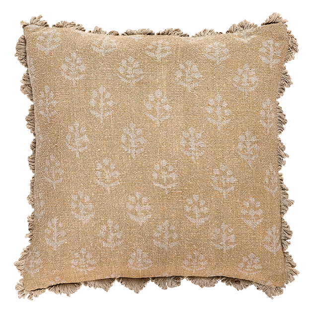 Saffron Megha Rustic Linen Cushion