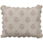 Dusky Pink Pomegranate Rustic Linen Cushion