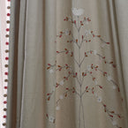 Grey Butterfly Tree Embroidered 3m Panel – 125G