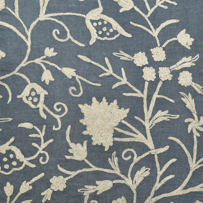 Charcoal Crewelwork Linen - 148