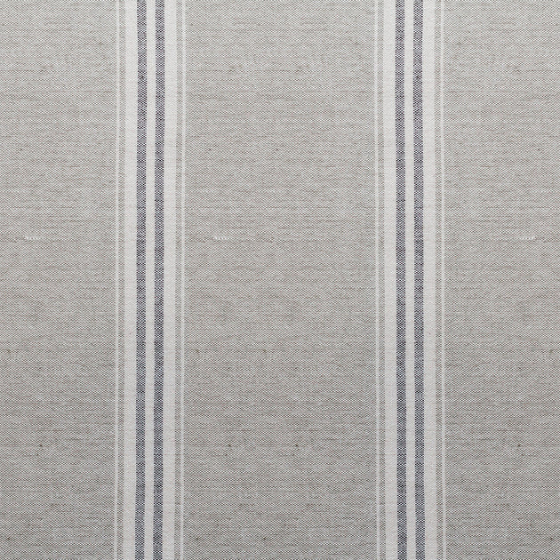 Swatch of Grey Charcoal Gustavian Stripe