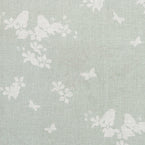 Sample of Duck Egg Silhouette Apple Blossom Linen
