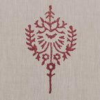 Large Returnable Sample of Indian Red Block-printed Akansha Linen