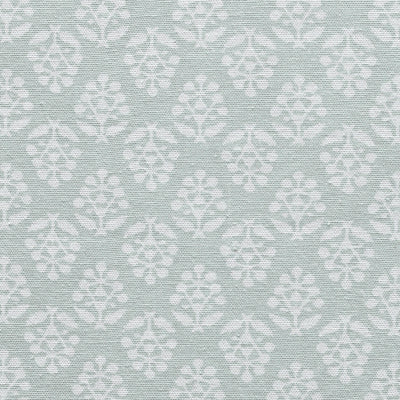 Swatch of Pale Duck Egg Sprig Printed Cotton
