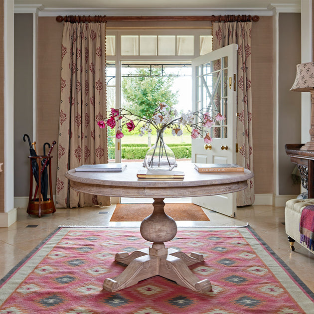 341 - Indian Red Block-printed Akansha Linen – Roll Ends