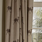 Hand-printed Charcoal Pushkar on Rustic Linen – 380