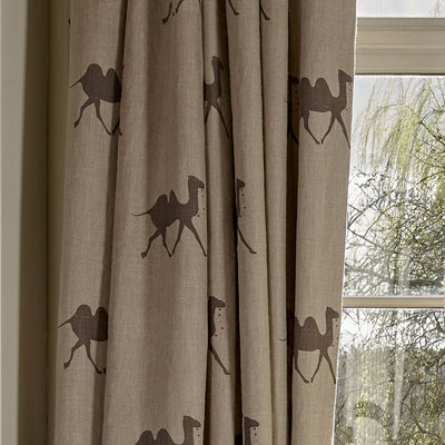 Hand-printed Charcoal Pushkar on Rustic Linen – 380