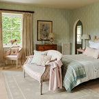 Smokey Blue Fleur de Lis Kilim - Hand-woven Kilim