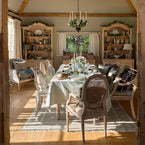 Smokey Blue Fleur de Lis Kilim - Hand-woven Kilim