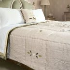 Foxglove Rustic Linen Quilt