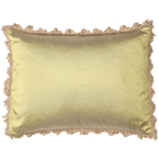 Green Gold Silk Cushion