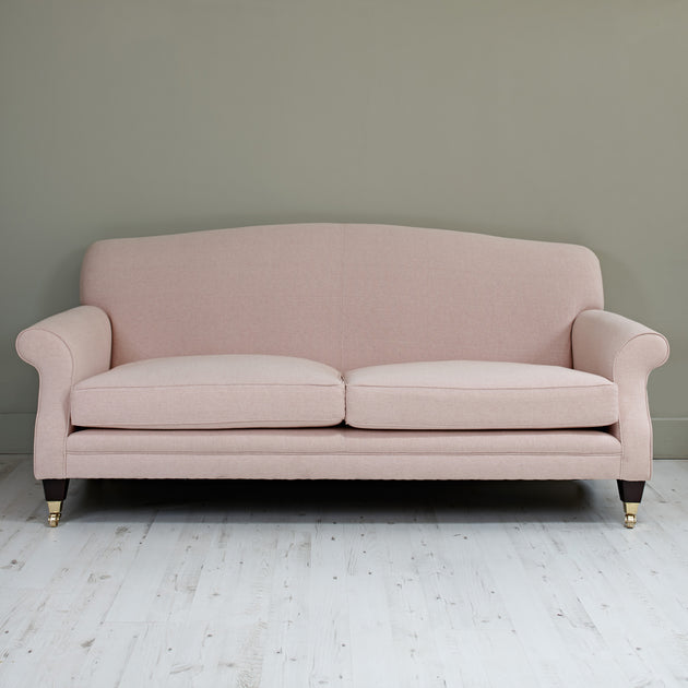 Pale Rose Herringbone Wool Tweed