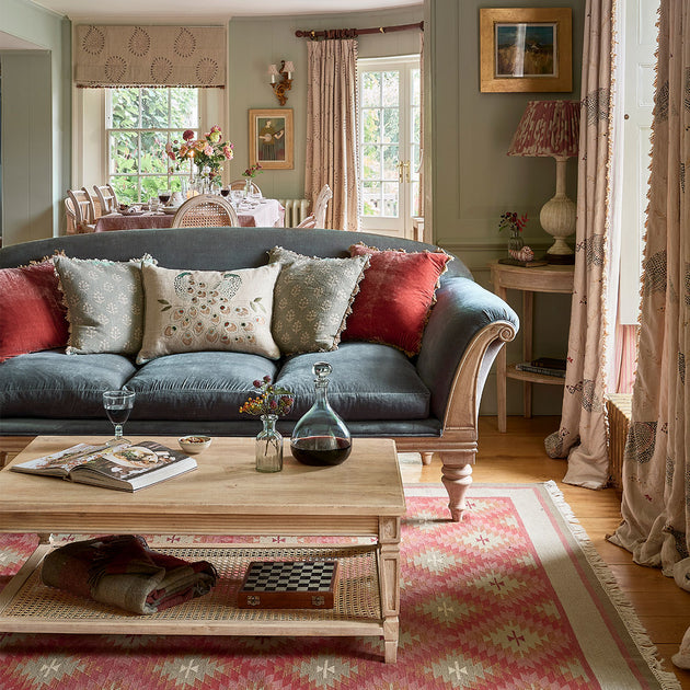 Deep Blue Cotton Upholstery Velvet