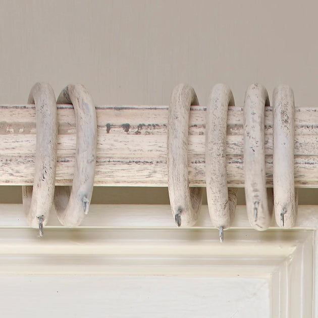 Weathered Reeded Curtain Pole
