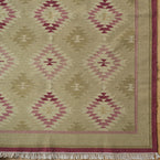 Olive Rose Ragini - Hand-woven Wool Kilim