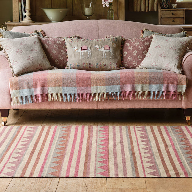 Blue Biarritz - Hand-woven Wool Kilim