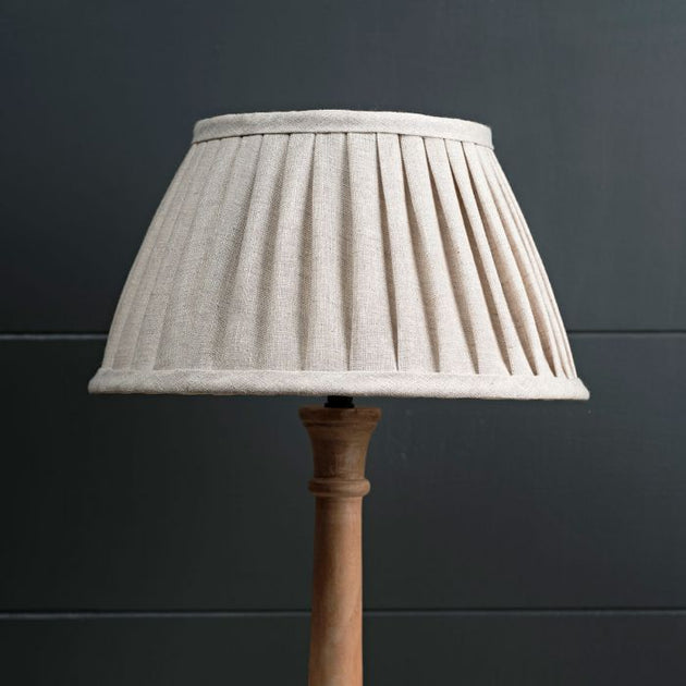 Natural Linen Pleated Lampshade